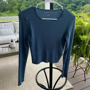 american eagle teal soft long sleeve